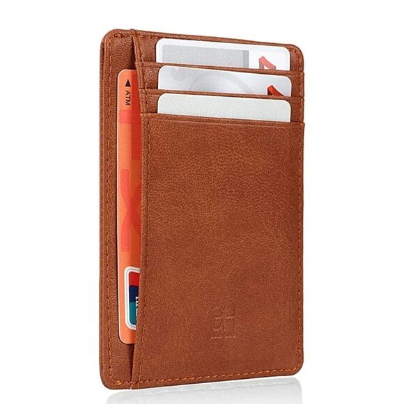 Leather Compact Card Holder Wallet - Picture 1 of 4